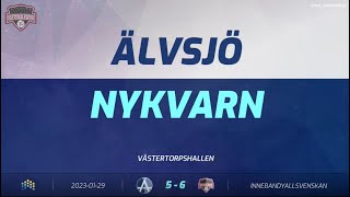 HIGHLIGHTS  Allsvenskan Norra  Älvsjö AIK vs Nykvarn  29 jan [upl. by Nerfe]