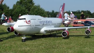 RELOADED RC BOEING 747400 MAIDEN FLIGHT VIRGIN ATLANTIC WORLD BIGGEST RC JUMBO [upl. by Deadman]