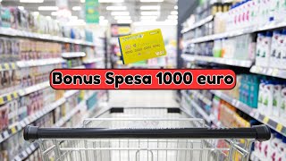 NUOVO BONUS SPESA 1000€ in Arrivo Verifica se Sei Idoneo  Inps [upl. by Ettennahs934]