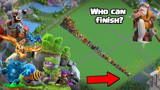 Max Straight Line Defences vs Every Capital Troops Clash of Clans [upl. by Remsen]