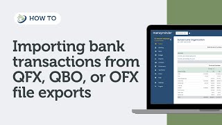 Importing bank transactions from QFX QBO or OFX file exports  MoneyMinder [upl. by Ardnekal]