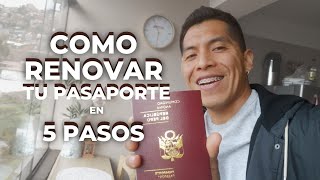 PASAPORTE 🇵🇪 BIOMÉTRICO ¿Cómo renovar en 5 pasos 2022 [upl. by Anividul]