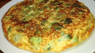 Tortilla de brócoli y quesocomida casera saludablereceta de cocina fácil y rápida de preparar [upl. by Sheela]