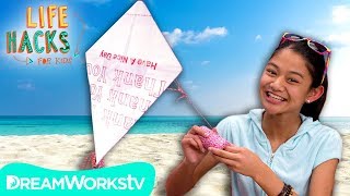 DIY Kite  Other Beach Hacks  LIFE HACKS FOR KIDS [upl. by Tteltrab]