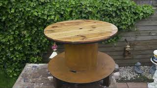 Kabelhaspel tuintafel nieuw  Cable reel garden table new [upl. by Timothee]