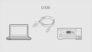 How to Connect a Printer and a Personal Computer Using USB Cable Epson ET2750 NPD5827 [upl. by Elyse]