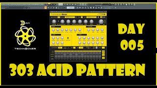 Acid melodic 303 sequence Day 5 FlStudio TransistorBass TB303 roland303 acid303 DanTechnocker [upl. by Doyle]