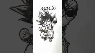 How to draw Goku in different level shorts anime drawing goku [upl. by Eanom]