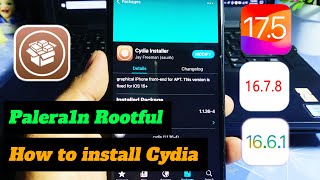 How to install Cydia iPhoneiPad iOS 17516781582 Jailbroken Palera1nWinRa1nNekoJb Rootful [upl. by Denison186]