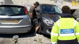 Man LIFTS His Car To Avoid Parking Ticket [upl. by Terrance]