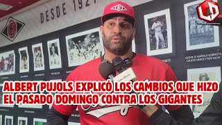 Albert Pujols quotSi el dueño o gerente me quiere botar no tengo ninguna presionquot [upl. by Lohner]