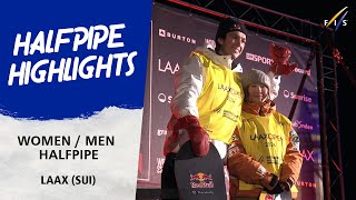 Ono and James clinch HP titles at LAAX Open 2024  FIS Snowboard World Cup 2324 [upl. by Huskamp534]