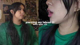 piercing my vertical labret [upl. by Assiran]