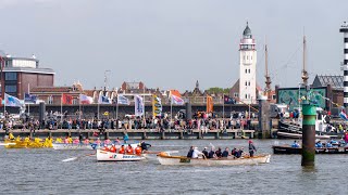 HTRoeirace 2024  141 sloepen roeien van Harlingen naar Terschelling [upl. by Clarkson675]