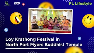 Loy Krathong Festival in NFort Myers FL Buddhist Temple [upl. by Alekehs]