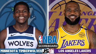 Minnesota Timberwolves Vs Los Angeles Lakers  NBA Live PlayByPlay Scoreboard 2024 [upl. by Tteragram]