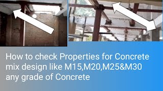 how to check Properties for Concrete mix design like M15M20 M25ampM30 any grade of Concrete [upl. by Swee557]