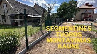 Segmentinės tvoros montavimas KAUNE 2023 [upl. by Puklich]