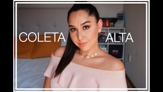 COLETA ALTA PARA CABELLO LARGO  TUTORIAL  LAURA CORTÉS [upl. by Morentz346]