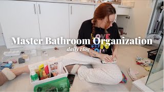 Daily Vlog  Reorganizing the Master Bathroom  Magically Katelyn [upl. by Oicnedif576]