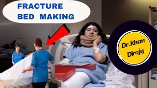 fracture bed making procedure in nursing  Fracture Bed making [upl. by Lussi]