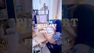 Drawing my FIRST PIXEL ART w Pixquare ​⁠ 🩵 I love this app 😆 pixel pixelart ipad [upl. by Nivrad]