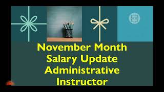 Salary update administrativeinstructor EMISwork [upl. by Hesky]