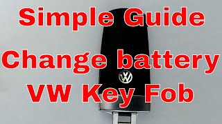 How to change the battery in a VW  Volkswagen Passat key fob [upl. by Leasim]