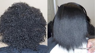 Silk Press on 3c Natural Hair SalonWork [upl. by Nagek]