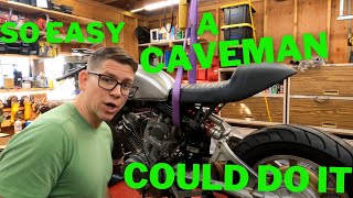 Installing Rearsets on VIRAGO Cafe Racer Project  Yamaha Virago Build Ep8 [upl. by Idnym]