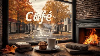 Rainy Day Coffee Shop Ambience Calming Cello and Relaxing Harp Melodies [upl. by Oleg]