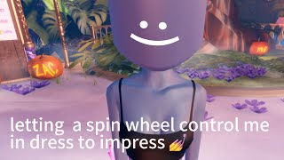 LETTING A SPIN WHEEL CONTROL ME IN DRESS TO IMPRESS💕 [upl. by Asreht]