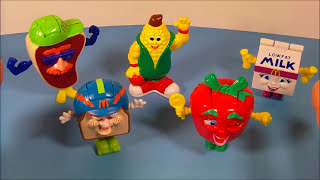 1992 FOOD FUNDAMENTALS SET OF 5 McDONALDS HAPPY MEAL COLLECTIBLES VIDEO REVIEW [upl. by Gilmour]