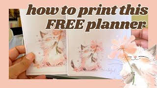 How to print your monthly planner  Free printable monthly planner or bullet journal [upl. by Bonucci]