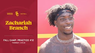 USC WR Zachariah Branch  Trojan Fall Camp Practice 12 [upl. by Fairbanks]