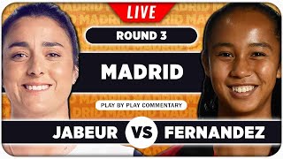 JABEUR vs FERNANDEZ • WTA Madrid 2024 • LIVE Tennis PlaybyPlay Stream [upl. by Bates497]