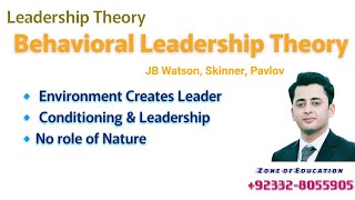 Behavioral leadership theory Behavioral theory of leadership [upl. by Cullan144]