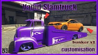 CUSTOM LE VAPID SLAMTRUCK PLUTÔT COOL BUNKER X2 GTA5 ONLINE 1 52 PS4 XBOX [upl. by Karlene]