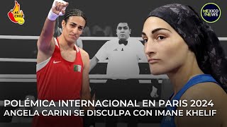 Indignación en paris2024 Boxeadora italiana se disculpa con Khelif no es hombre ni mujer trans [upl. by Lleznol455]