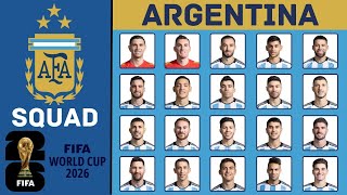 ARGENTINA Squad FIFA World Cup 2026 Qualifiers  November 2023  FootWorld [upl. by Adao]