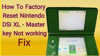 How To Factory Reset Nintendo DSi XL In 2024  Fix Master key Not working [upl. by Aissela]