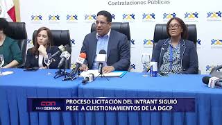 Proceso de licitación del Intrant siguió pese a cuestionamientos de la DGCP [upl. by Lleznol]