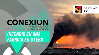 Incendio en una fábrica de productos químicos en Utebo [upl. by Rodge]