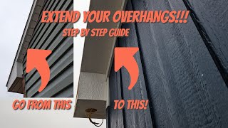 How To Extend Gable Overhangs  Step By Step [upl. by Sturges]