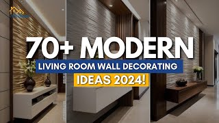 70 Modern Living Room Wall Decorating Ideas 2024 [upl. by Buna]