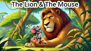 THE LION amp THE MOUSE  English story for kids with morals  Aesop fables in English [upl. by Arratal]