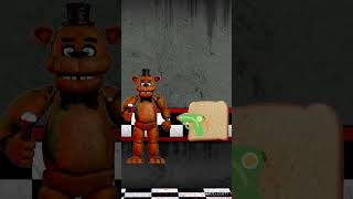 freddy vs toast fnaf toast memes shorts [upl. by Lahey]