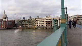 Stroll over Southwark Bridge with wonderful vistas of London [upl. by Akcire912]