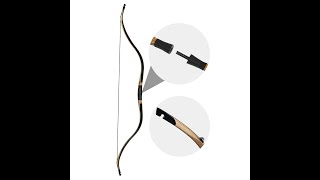 52” Archery Traditional Laminated Takedown Recurve Bow For Outdoor Hunting Target Practice 2050 lbs [upl. by Attiuqahs868]