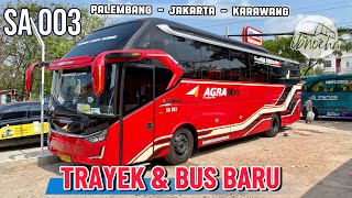 SAH Trayek KEDUA AGRA MAS di jalur SUMATERA 😎  Bus Baru 28 seat Jumbo dan legrest [upl. by Lyns]